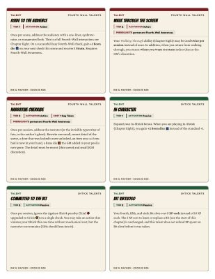 First page of Talent Cards